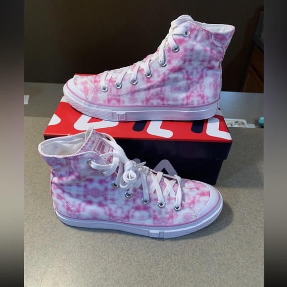 Fila Pink Tie-Dye High-Top Sneakers‼️FINAL SALE - Picture 3 of 10